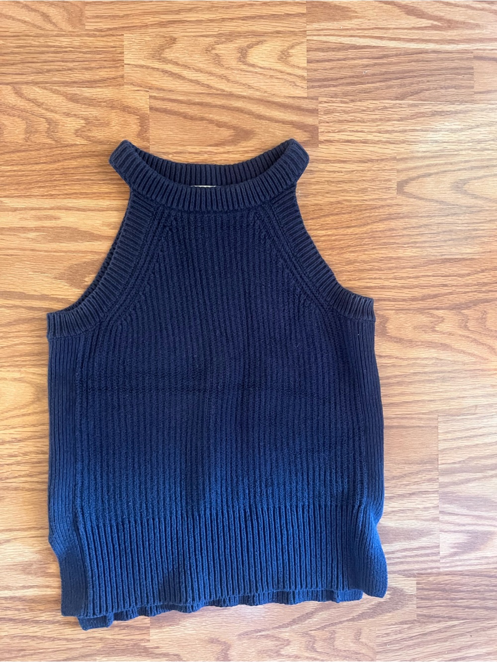 Marine Layer Navy Ribbed Halter Bodysuit